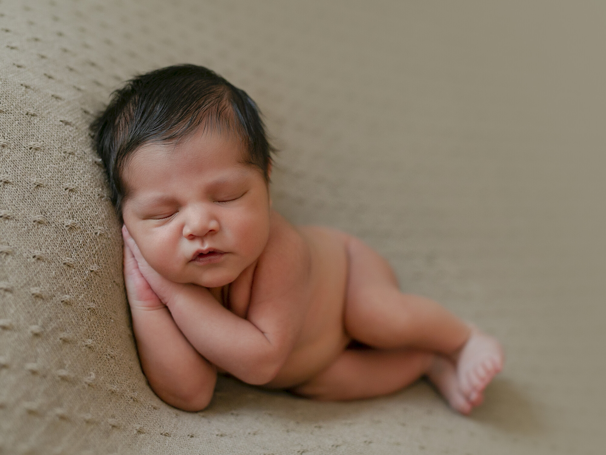 Foto de bebe recién nacido de una sesión newborn